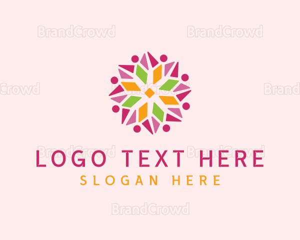 Floral Star Pattern Logo