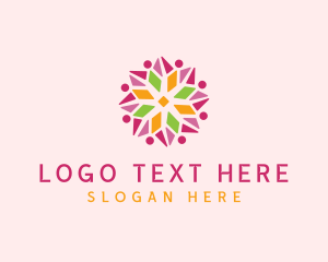 Stained Glass - Floral Star Pattern logo design