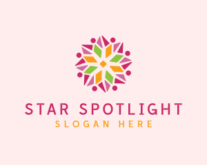 Floral Star Pattern logo design