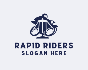 Motorcycle Rider Scale logo design