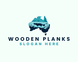 Australia Platypus River logo design