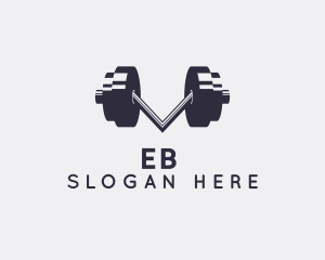Bodybuilding - Letter V Fitness Gym logo design