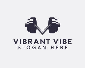 Letter V Fitness Gym  logo design