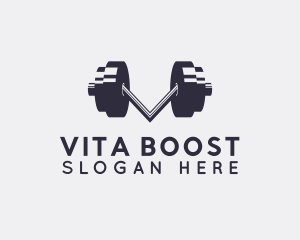 Letter V Fitness Gym  logo design