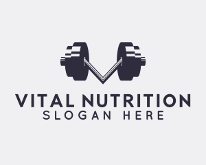 Letter V Fitness Gym  logo design