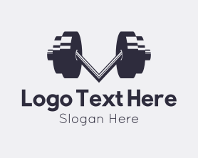 Fitness - Letter V Fitness Gym logo design
