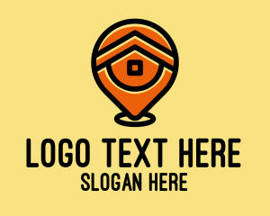 Pin - Online House Locator logo design
