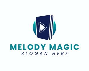 Stream - Media Library Book logo design