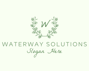 Nature Leaf Flower Decor logo design