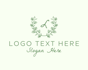 Green - Nature Leaf Flower Decor logo design