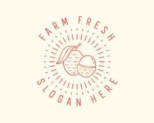 Fruit Lychee Farm logo design