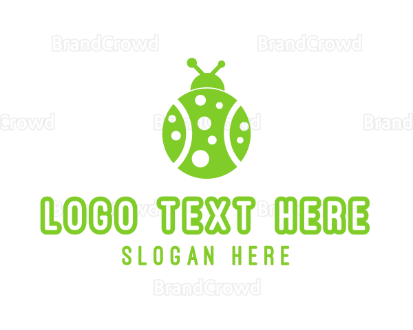 Tennis Ladybug Beetle Logo
