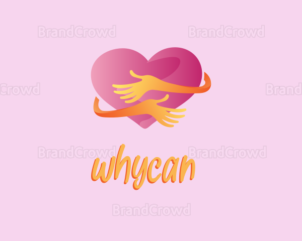 Heart Hug Love Logo