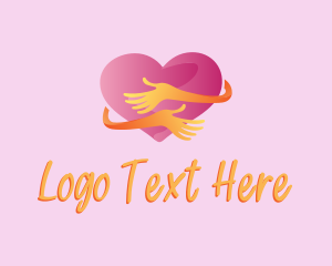Unity - Heart Hug Love logo design