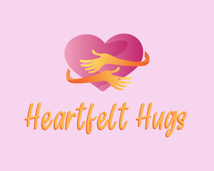 Heart Hug Love logo design