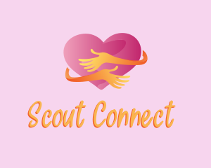 Heart Hug Love logo design