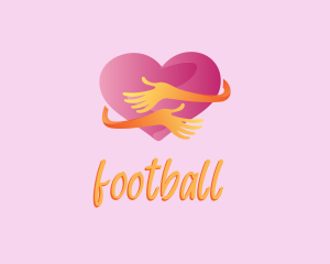 Volunteer - Heart Hug Love logo design