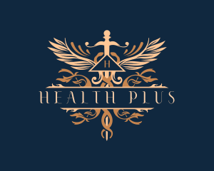 Caduceus Medical Ornament logo design