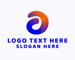 Gradient Swirl Letter O Logo