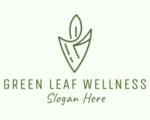 Green Leaf Candle logo design