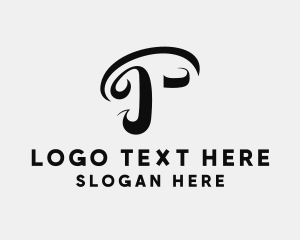 Letter P - Generic Studio Swoosh logo design