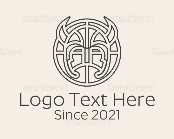 Viking Helmet Horns Logo