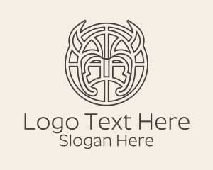 Viking Helmet Horns Logo