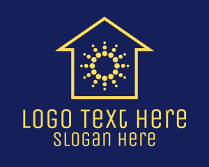 House - Solar Power House logo design