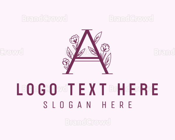 Flora Boutique Letter A Logo