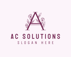 Flora Boutique Letter A  logo design