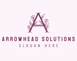 Flora Boutique Letter A  logo design