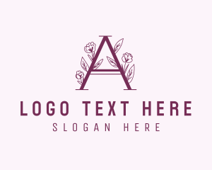 Plant - Flora Boutique Letter A logo design