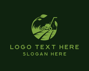 Green - Organic Lawn Mower logo design