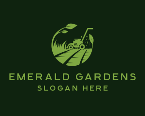 Organic Lawn Mower logo design