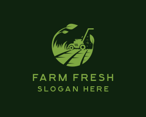 Organic Lawn Mower logo design