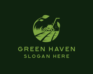 Organic Lawn Mower logo design