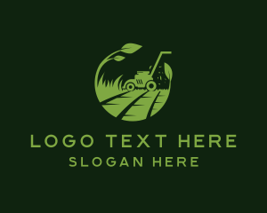 Lawn Mower - Organic Lawn Mower logo design