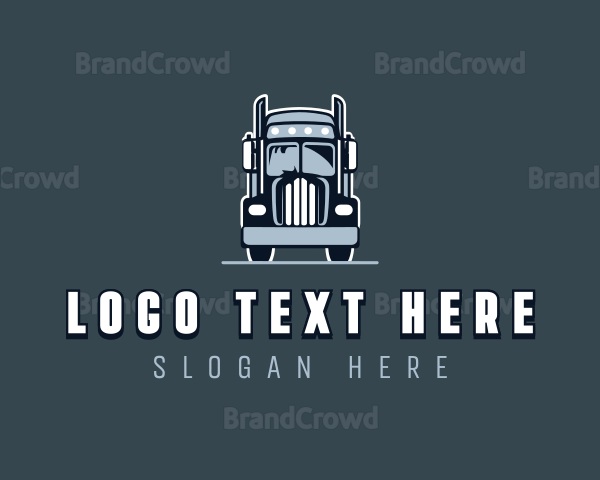 Cargo Hauling Truck Logo