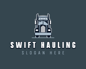 Hauling - Cargo Hauling Truck logo design