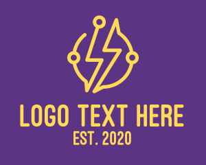 Electric - Yellow Electrical Technology logo design