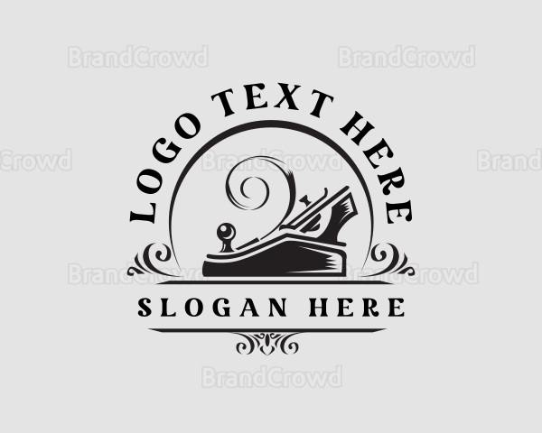 Wood Planer Carpentry Logo