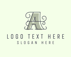 Letter A - Elegant Swirl Beauty logo design