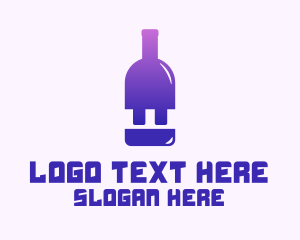 Alcoholic - Wine Bottle Plug logo design