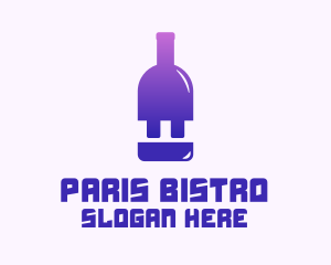 Wine Bottle Plug logo design