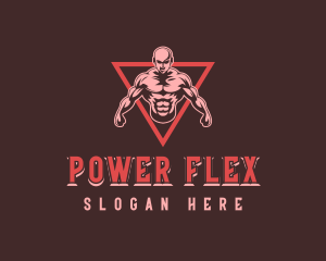 Muscle - Strong Muscle Man logo design