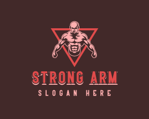 Strong Muscle Man logo design