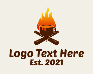 Burning - Camp Fire Coffee logo design
