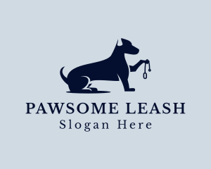 Dog Leash Pet logo design