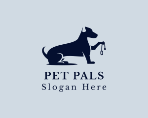 Dog Leash Pet logo design