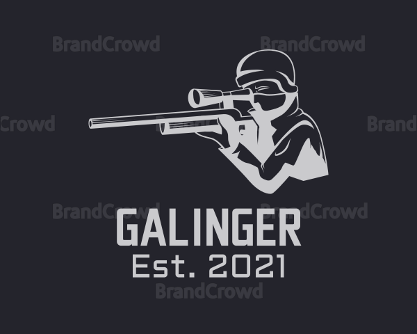 Soldier Sniper Hunter Logo